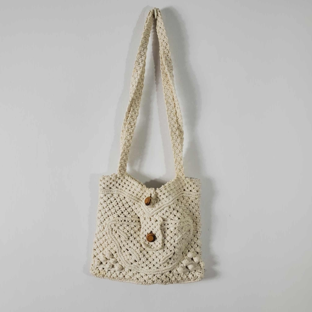 Crochet Shoulder Strap Inner Fabric Bag